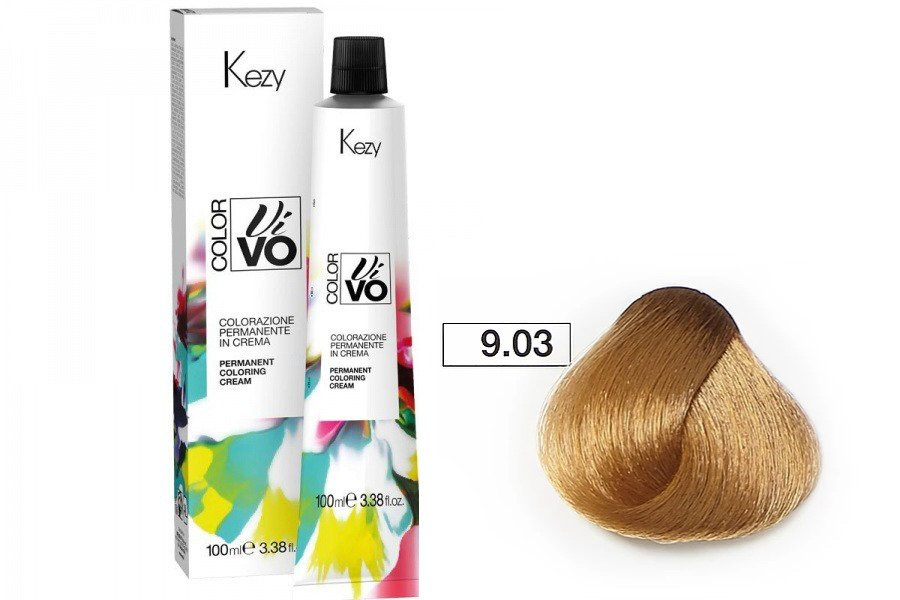 Farba do włosów Kezy Color Vivo 100 ml • 9.03 naturalnie złocisty bardzo jasny blond